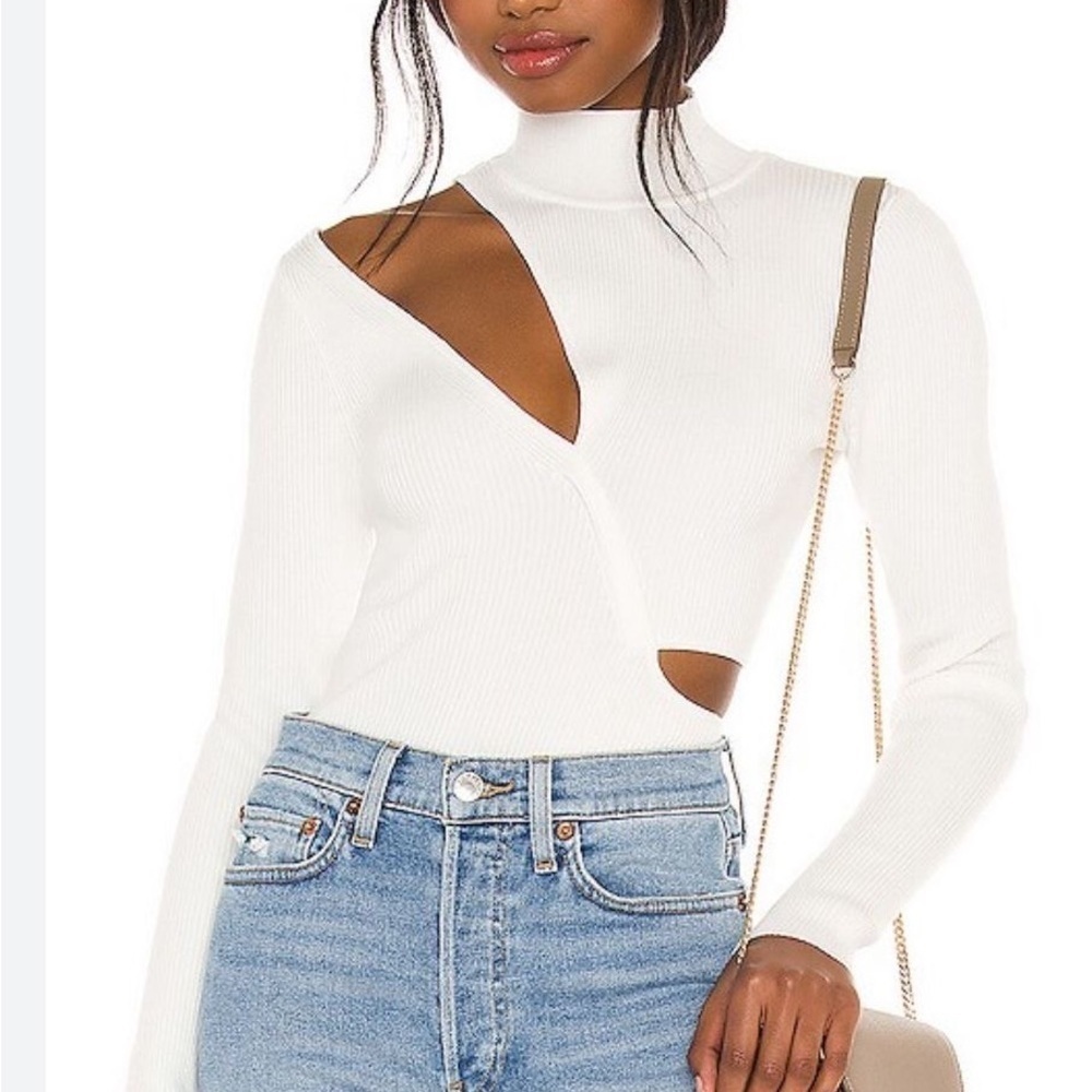 Michael Costello Soraya Sweater in Ivory Size S